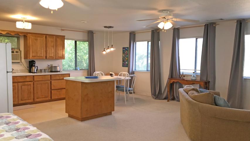 Hancock Lake Cottage - Living and Kitchen